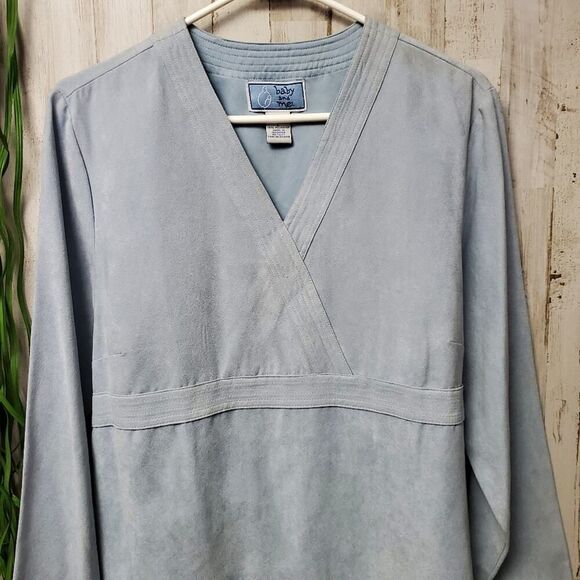 Baby and Me Maternity Top Blue Size Large - Picture 4 of 6